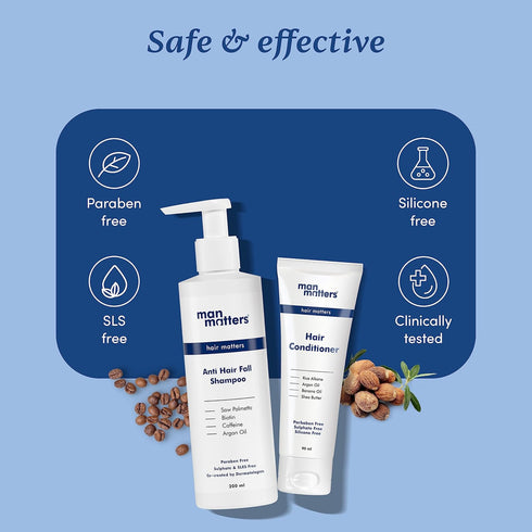 Man Matters Anti Hair Fall Shampoo 200ml & Conditioner 90ml